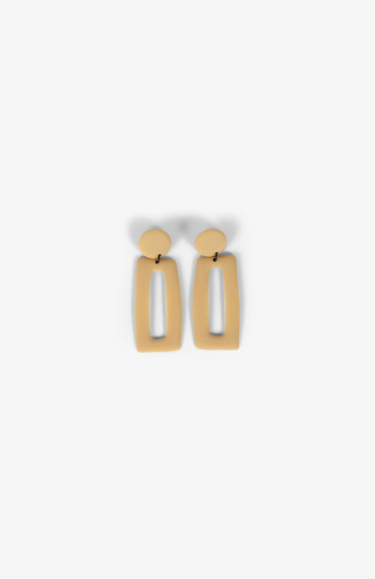 Boucles d’oreilles rectangles - Clips - Mastic