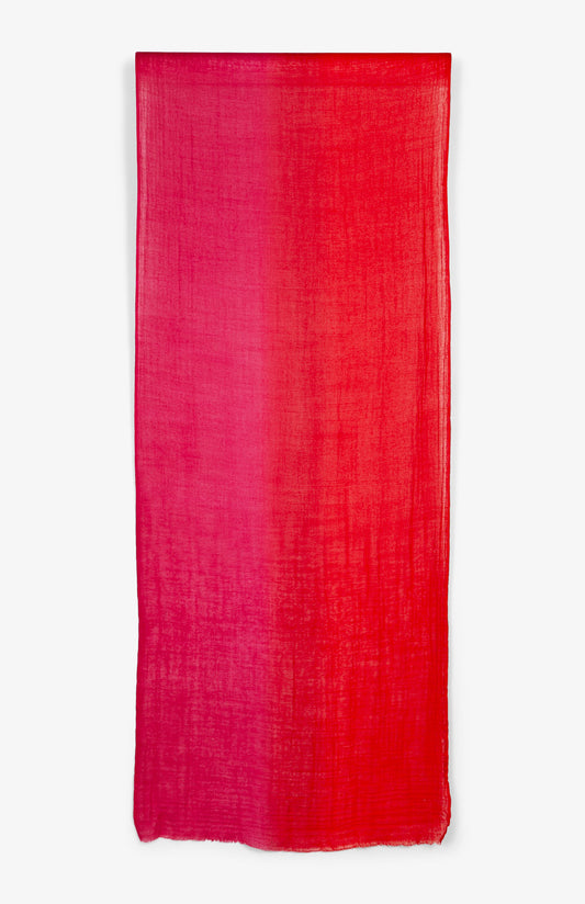 Echarpe Tie and Dye Fuchsia/ Rouge