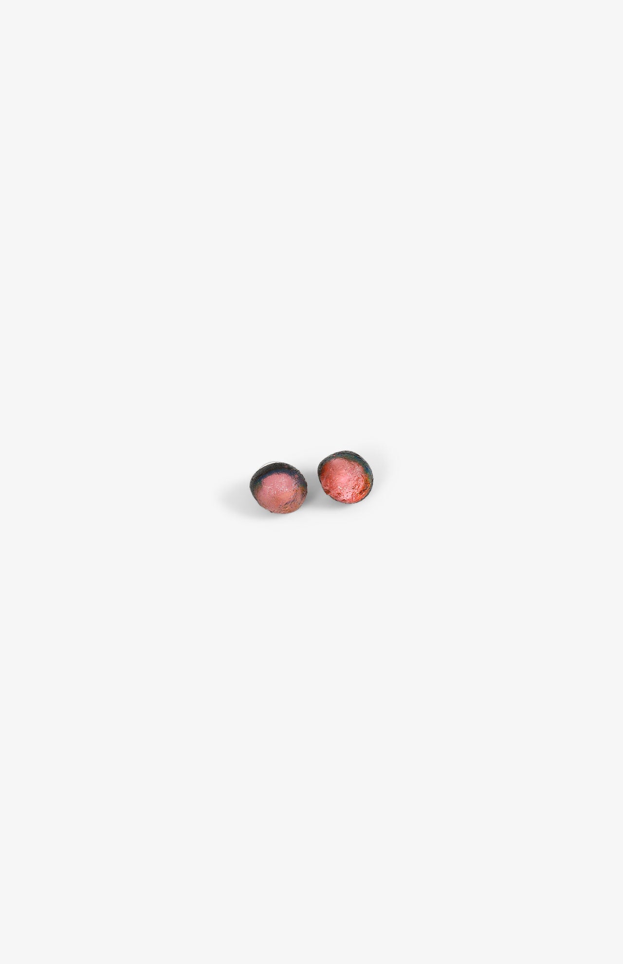 Boucles d'oreilles Simple Météorite - Rose Fond Noir - Fermoir Argent