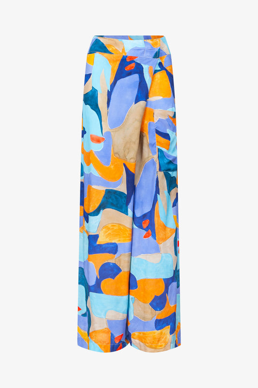 Prototype - Pantalon Bali Aquarelle Bleu/ Orange