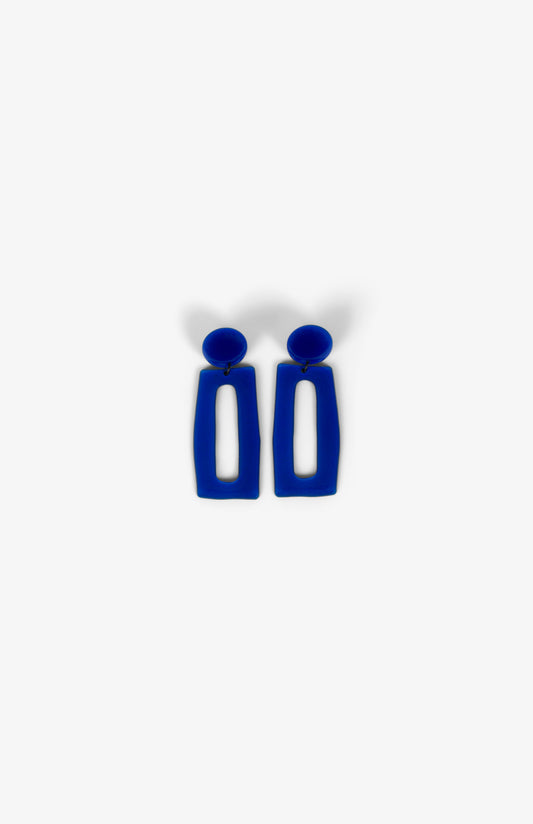 Boucles d’oreilles rectangles - Indigo