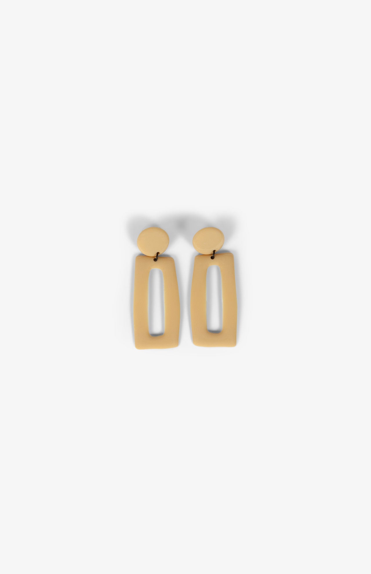 Boucles d’oreilles rectangles - Mastic