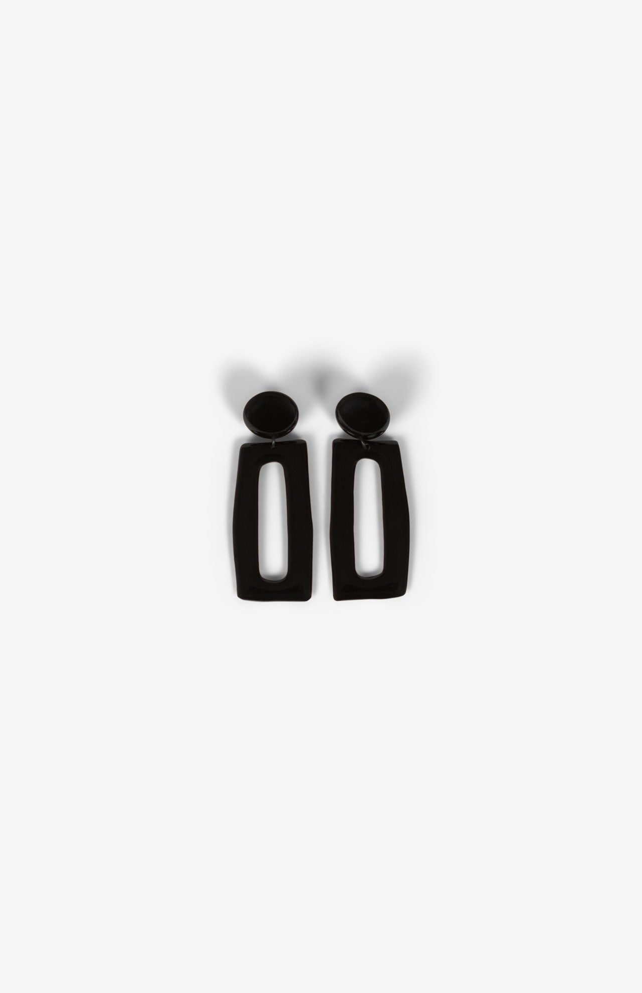 Boucles d’oreilles rectangles - Noir