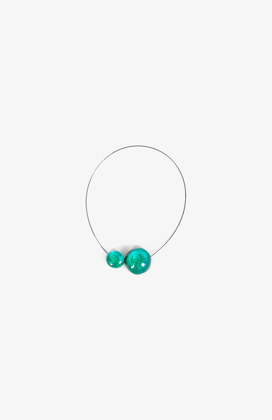 Collier 2 Bulles Turquoise - Marianne Olry