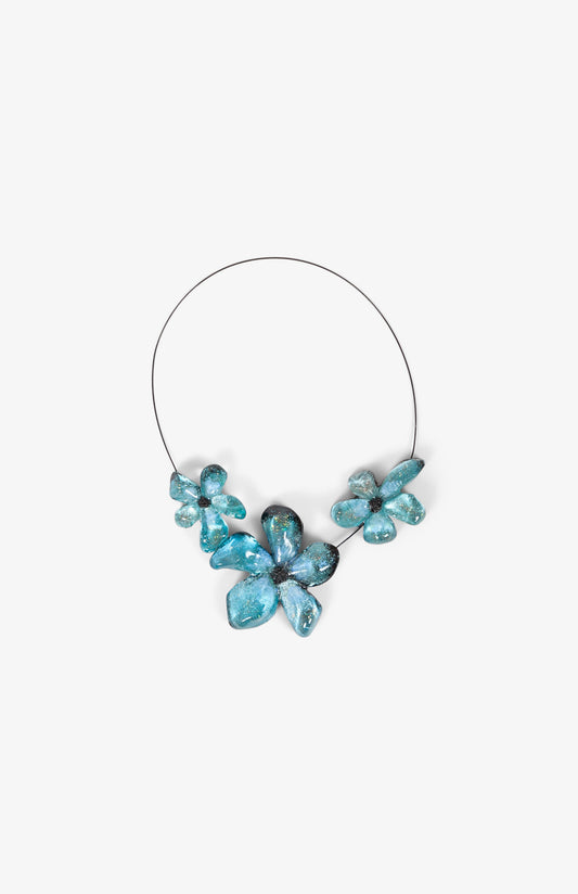 Collier Trois Fleurs - Bleu - Marianne Olry