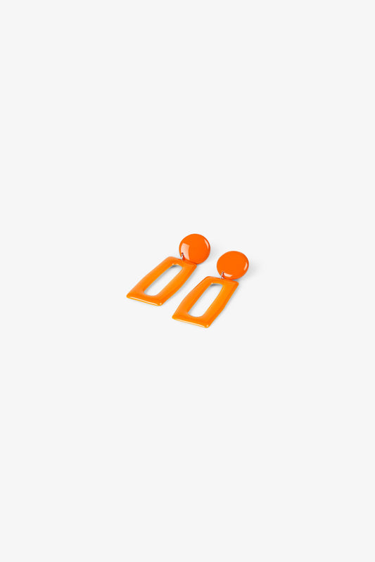 Boucles d’oreilles rectangles - Orange