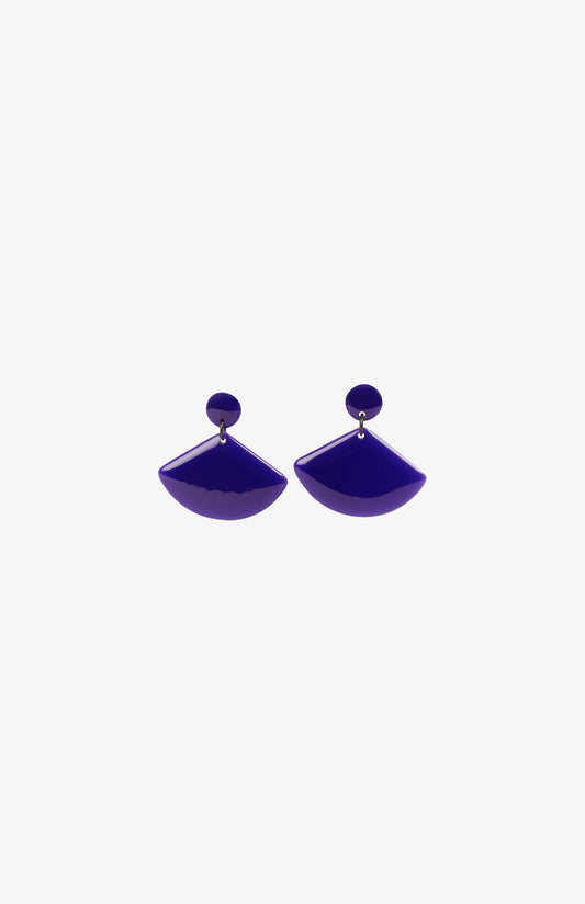 Boucles d’oreilles Grands Eventails - Violet