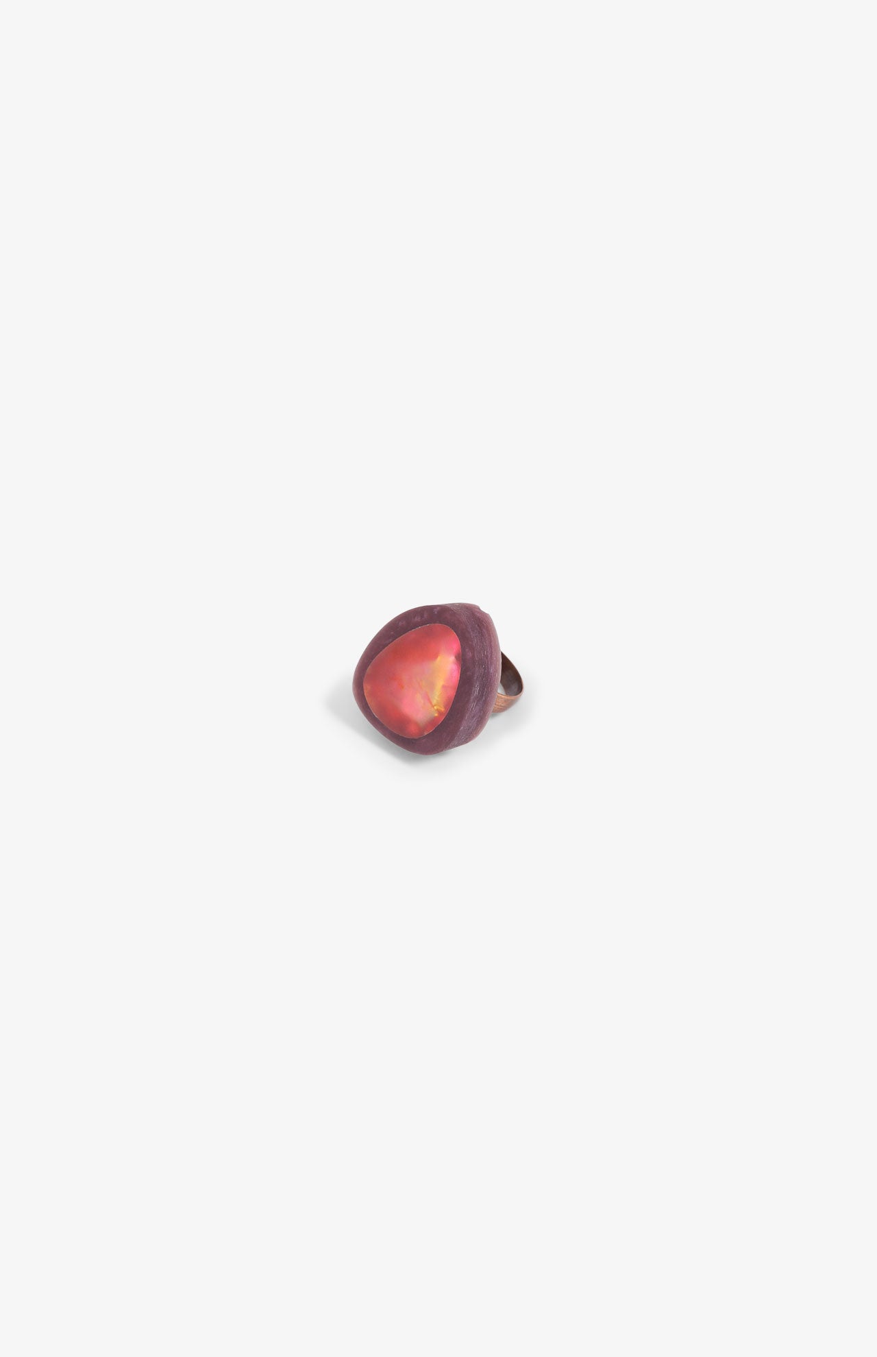 Bague Ovale Calder - Irisé Rouge