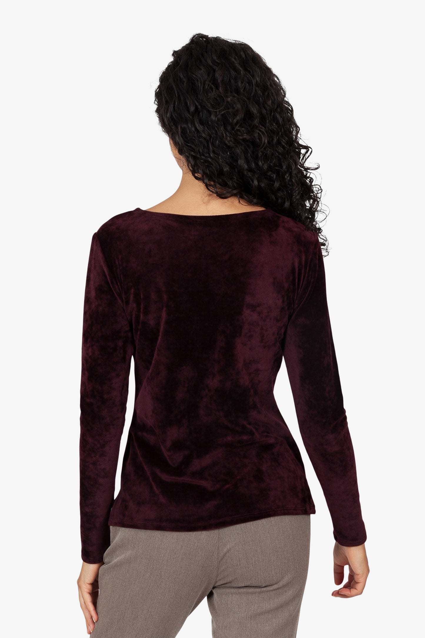 Top Patch Velours Prune